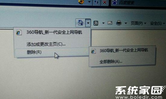 360浏览器设置菜单截图