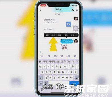 消息长按功能菜单示意图